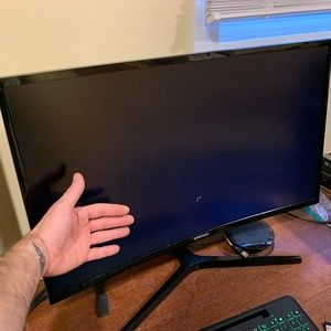 Curved Sony monitor, with rgb keyboard